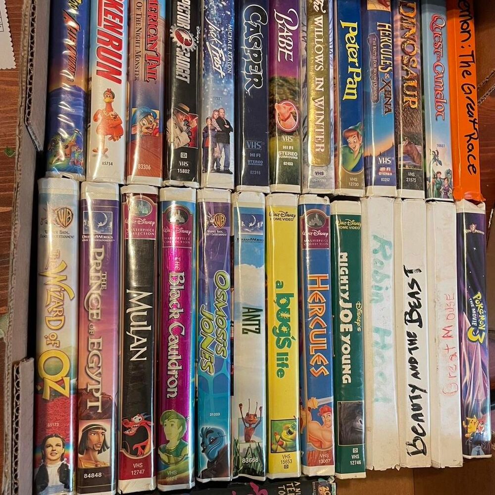 Vintage VHS tapes mystery bundle